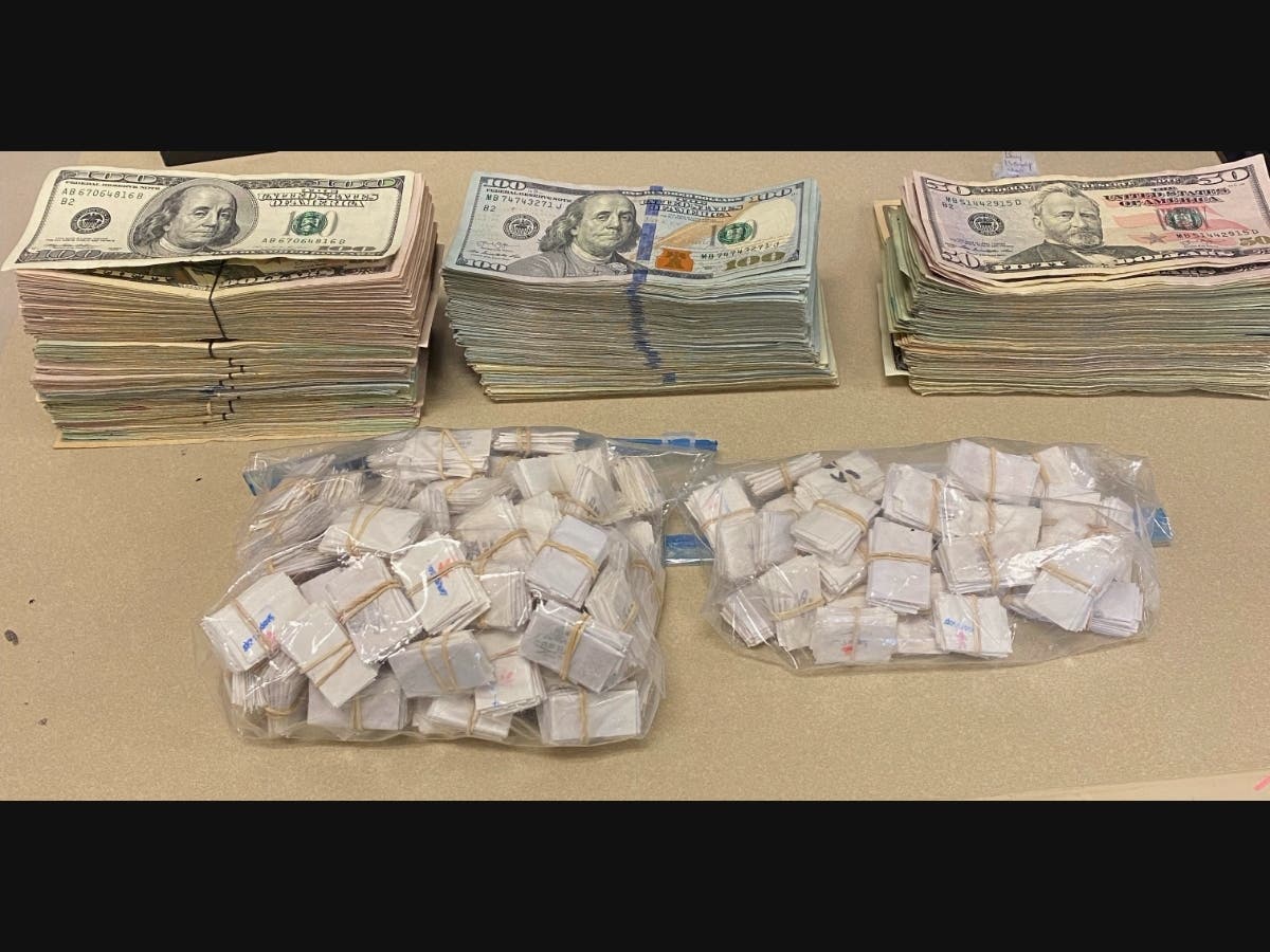 Police seized 310 bags of fentanyl in a vehicle, and another 860 bags of fentanyl and $66,840 at a Mill Ridge Road​ residence.