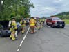 Members of Brookfield Volunteer Fire Company and EMS were busy this week with a car fire and a multiple-car accident.