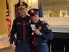 Chief Jeff Kreitz and 2021 Officer of the Year Award winner Officer Carlos Olivares