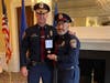 Chief Jeff Kreitz and 2021 Exceptional Service Award winner Officer Jorge Romero