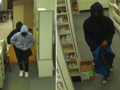 At around 3:39 p.m., wearing ski masks and face coverings entered the Rite Aid Pharmacy​ at 308 Monroe Turnpike, according to police.