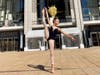 Ridgefield School of Dance student Lily Skirkanich outside of School of American Ballet (SAB) Lincoln Center.