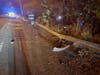 First responders found the cab of a truck had tumbled down off the Interstate, and came to rest in the area of heavy brush.