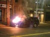  Members of the Danbury Fire Department extinguished a car fire Wednesday night.