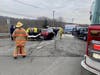 The collision occurred just before noon, at the intersection at the end of Route 7 and Federal Road, according to the Brookfield Volunteer Fire Company.