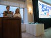 Co-Chairs Betsy Huffman and Mary Pytko address the guests at Wilton Library’s
Spring Gala at Rolling Hills Country Club in Wilton.