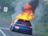 At 7:00 a.m. Sandy Hook Volunteer & Rescue was called to the scene of a burning Honda Accord on Interstate 84 West.