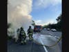 At 7:00 a.m. Sandy Hook Volunteer & Rescue was called to the scene of a burning Honda Accord on Interstate 84 West.