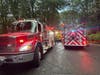 Stepney, Monroe and Stevenson volunteer firefighters tackled a "heavy fire" in a garage.