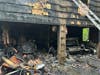 Stepney, Monroe and Stevenson volunteer firefighters tackled a "heavy fire" in a garage.