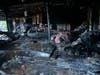 Stepney, Monroe and Stevenson volunteer firefighters tackled a "heavy fire" in a garage.