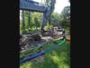 Members of the Easton Volunteer Fire Department were on the scene of the water main break for 10 hours.
