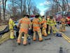 First responders from Brookfield Volunteer Fire Company Fire and EMS​ to the area of 130 Candlewood Lake Road​ at 3:10 p.m. found both drivers injured and one trapped inside a Honda CRV. 