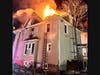 After 45 minutes inside the burning house, firefighters moved outside, as interior operations had become unsafe, according to their report.