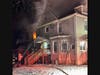 After 45 minutes inside the burning house, firefighters moved outside, as interior operations had become unsafe, according to their report.