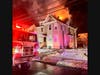 After 45 minutes inside the burning house, firefighters moved outside, as interior operations had become unsafe, according to their report.