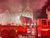 After 45 minutes inside the burning house, firefighters moved outside, as interior operations had become unsafe, according to their report.
