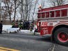 First responders found a 2-car head-on collision​, with one motorist trapped inside their heavily damaged small SUV.