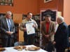 (L to R): Rep. Martin Foncello, Rep. Mitch Bolinsky, Sen. Tony Hwang present citation to Monsignor Robert Weiss