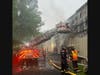 First responders found a working fire inside the warehouse at 36 Kenosia Avenue in Danbury, and quickly upgraded the response to a fourth alarm