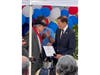 The World War II veteran was presented with a medal of the Ancient Order of Saint Barbara​ and a Certificate of Special Recognition by Sen. Richard Blumenthal's Office. 