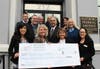 Recipients of Hatboro Federal’s 2018 EITC grants gathered with President/CEO Linda Roehner on the steps of the bank.