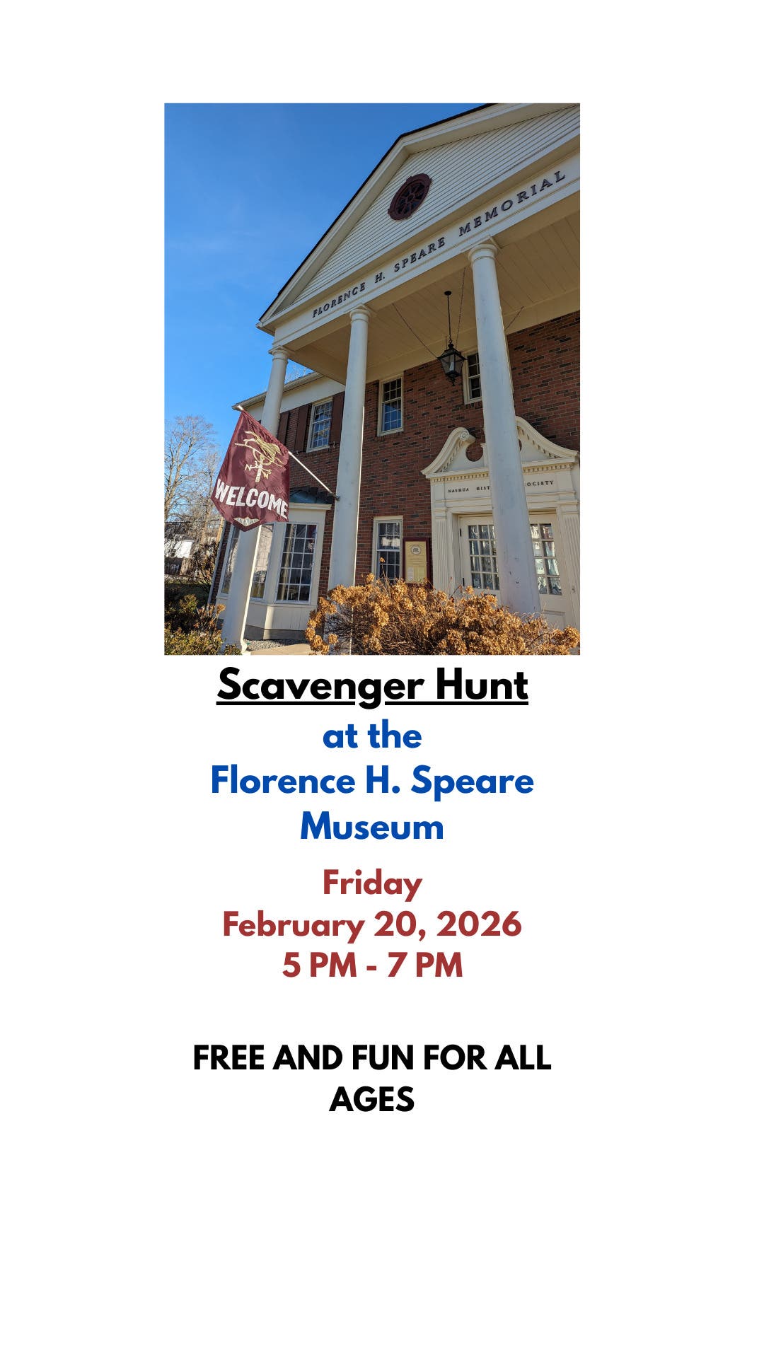 Scavenger Hunt at the Florence H. Speare Museum