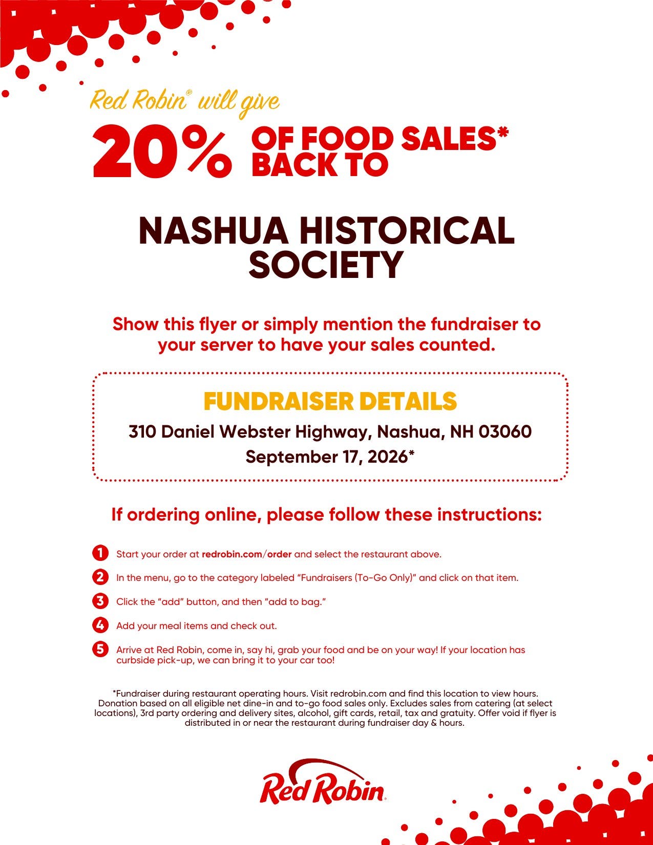 Nashua Historical Society Fundraiser 11am - 10pm