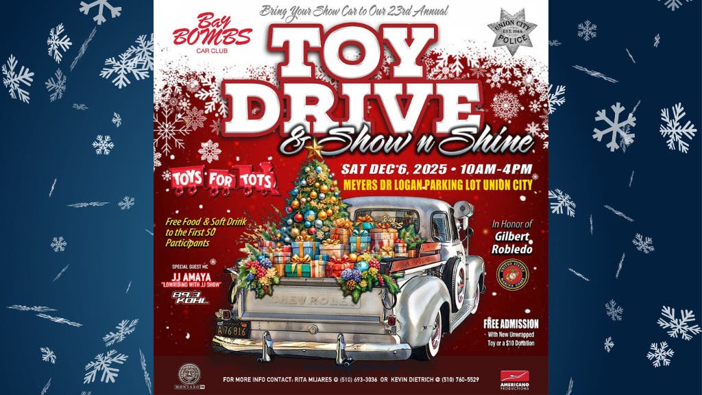Bay Bombs Car Club Show & Shine Toy Drive in Partnership with UCPD!