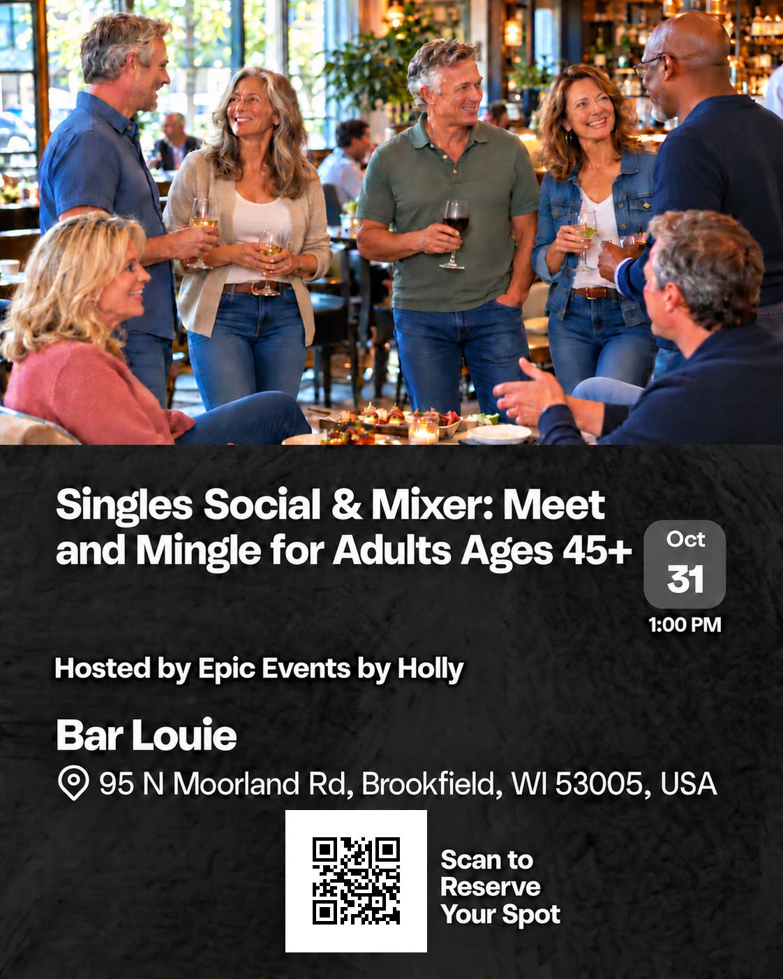 Singles Social & Mixer: Meet and Mingle for Adults Ages 45+