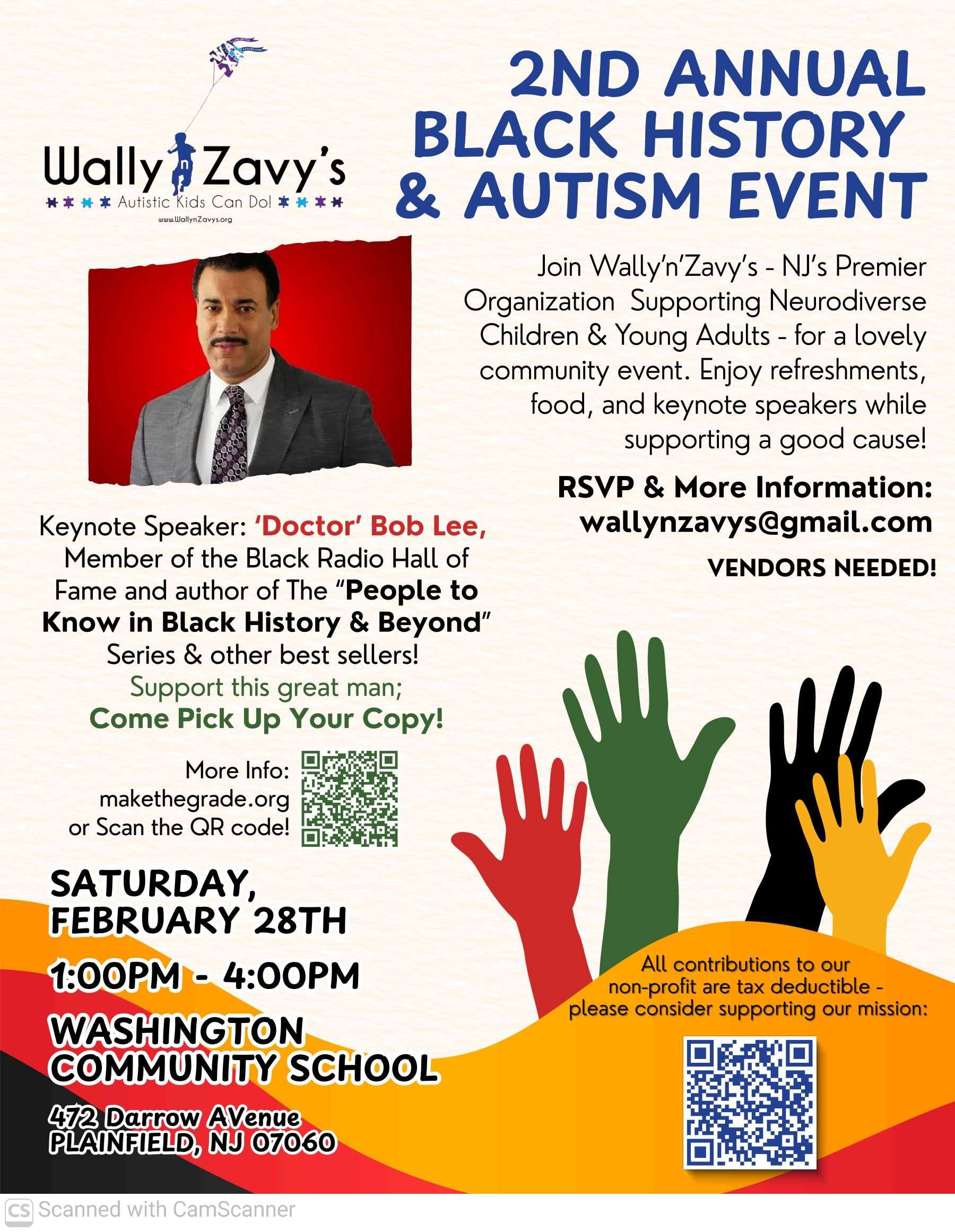 WallynZavy's Autistic Kids Can Do, Black History and Autism Event