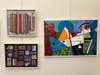 Arthur Guagliumi, Landscape Verticals, mixed media; Arthur Guagliumi, Grit, mixed media; Steffen E. Cretella, Geometric Extravabenza, mixed painting.