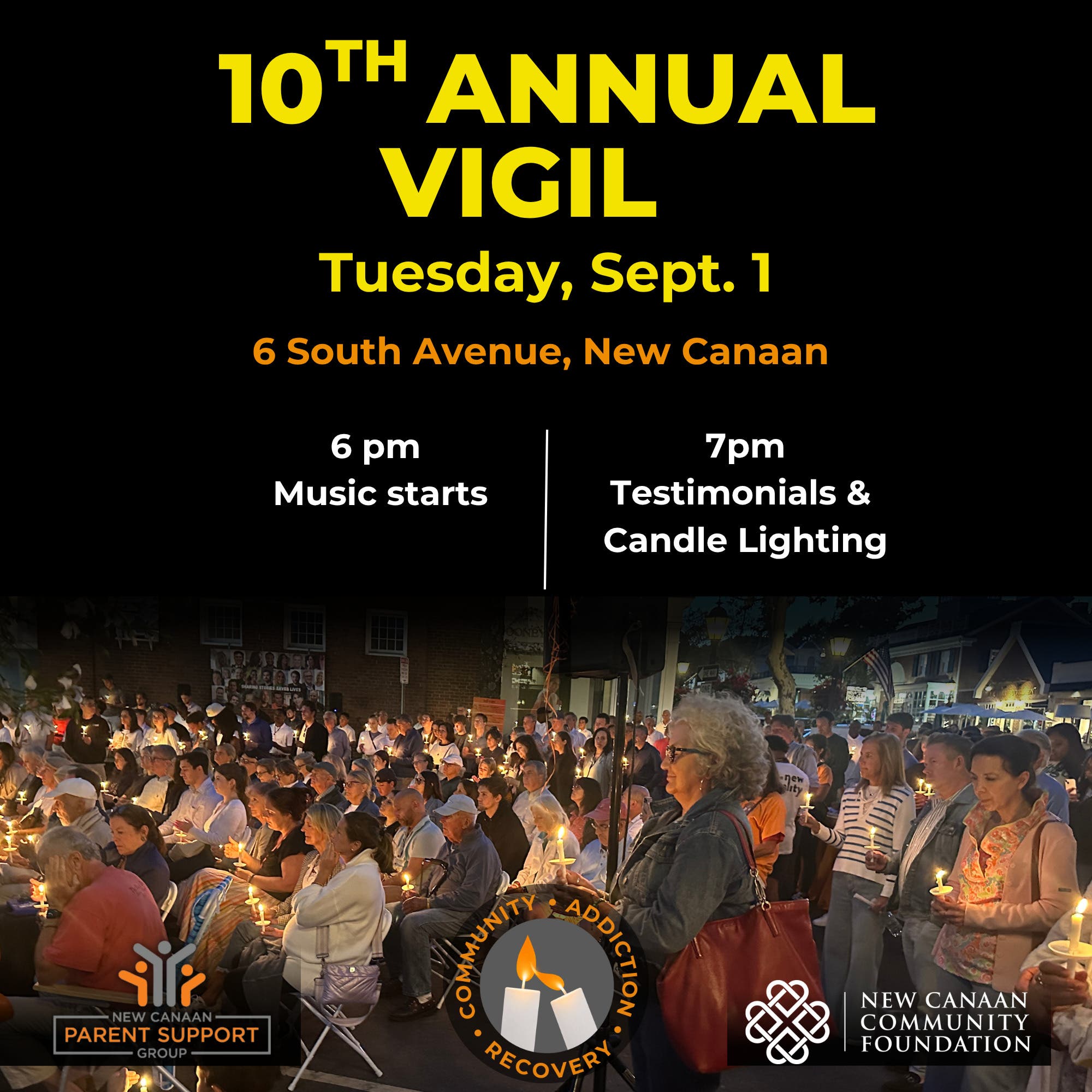 10th Annual Vigil, downtown New Canaan