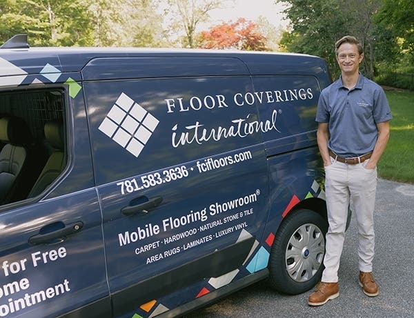 Wesley Mather, Floor Coverings International franchisee, visits customers’ homes in a Mobile Flooring Showroom®, stocked with thousands of flooring samples and serves clients throughout Chelmsford, Lowell, Andover, Dracut, North Andover, and more.