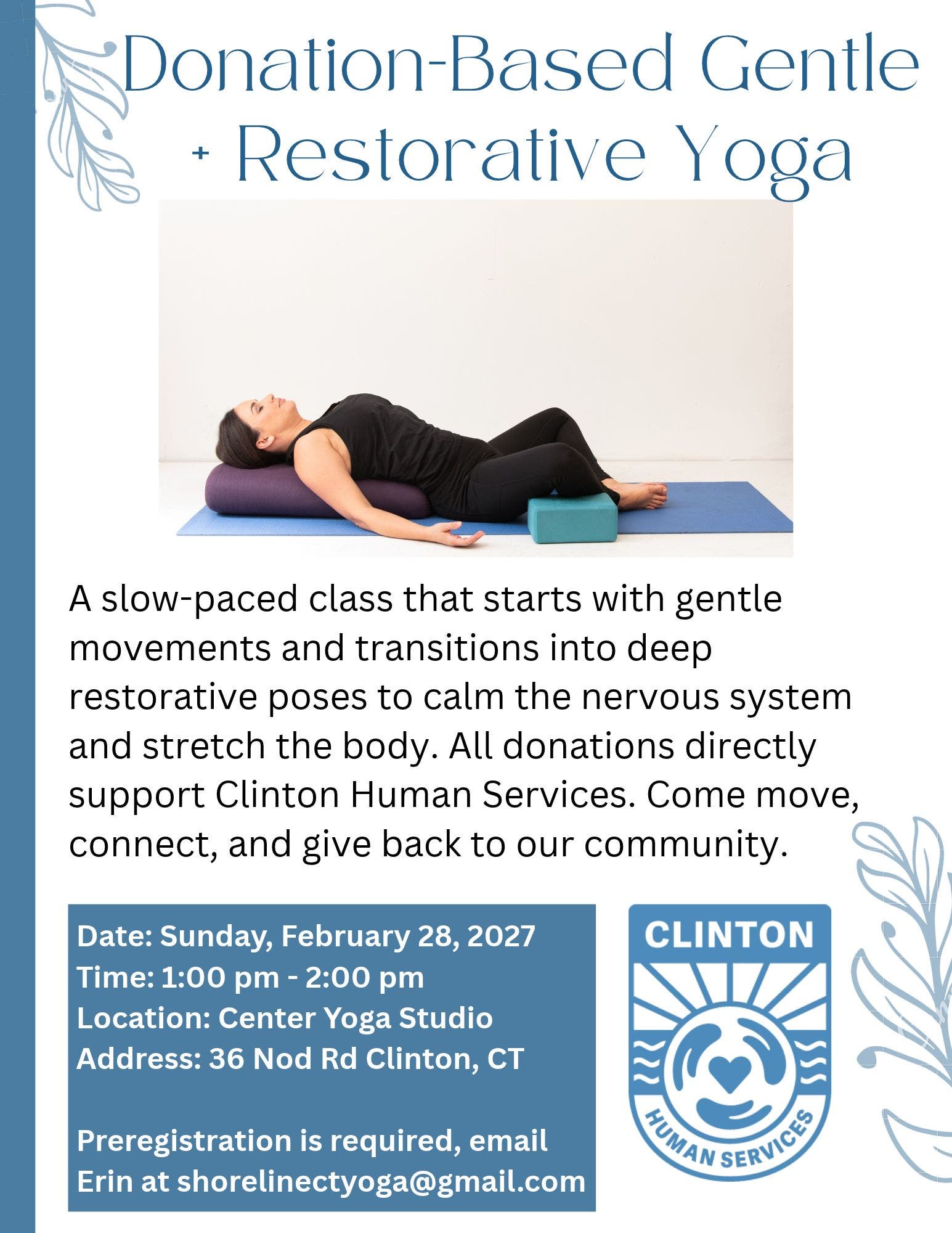 Donation-Based Gentle + Restorative Yoga