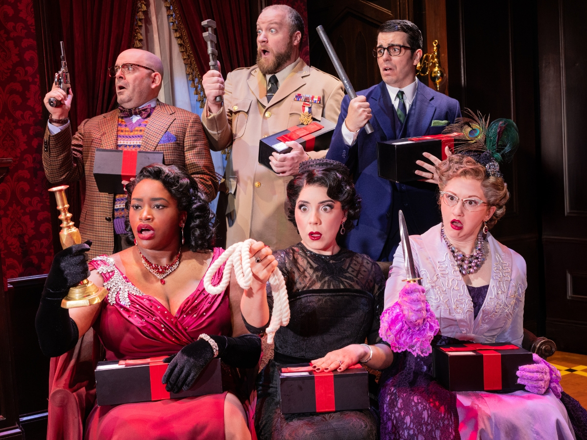 The Company of the Second North American tour of CLUE