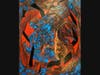 “My Own Tail and the Shedding: His Face” by Fausto Sevila (Acrylic on upstretched raw canvas)