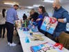 Rob Palladino, Vicki Montoni-Freeman, Jane Crupi, Nicole Heller, and Matt Foxx were busy filling donation baskets with cleaning supplies, non-perishable food and personal care items for NOVA’s clients at NOVA’s Jamison office.