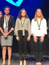 Finalist Emma Lore, center - Apparel and Accessories Marketing 