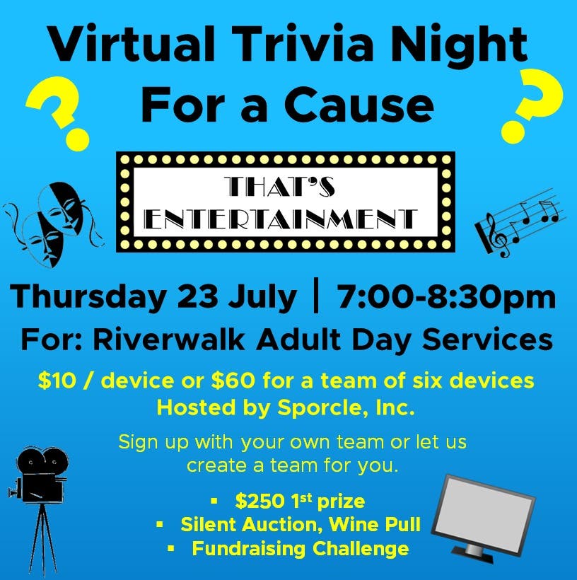 Jul 23 Riverwalk Virtual Trivia Night For A Cause Naperville IL Patch