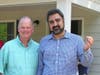 Michael Stafford, Habitat Board Member and Amin Roodbarani, homeowner (right)