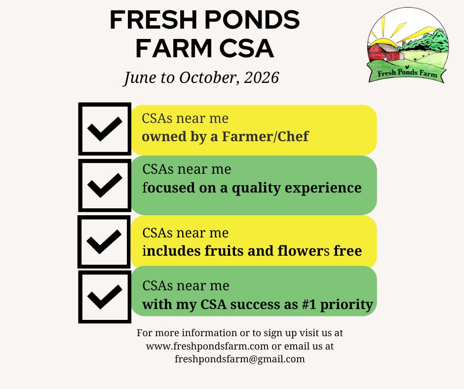 Final Registration Days for Fresh Ponds Farm CSA!
