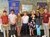 From Left to Right: Gilbert Vargas, Noah Mack, Andrea Domin, Club President Mike McKay, Griselda Alonso, Rashida Butler, Julian Jarmula. Not pictured Spencer Henrikson & Leslie Hernandez