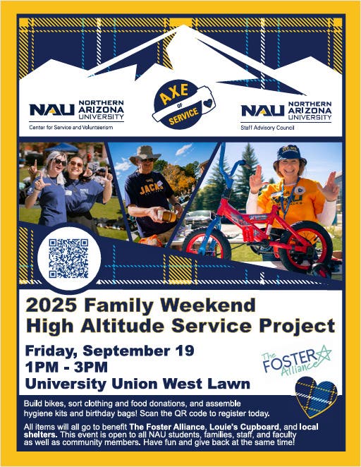 NAU x Foster Alliance 2025 Family Weekend High Altitude Service Project
