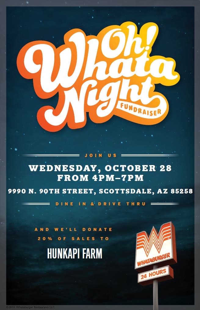 Oh Whata Night! Support Hunkapi at Whataburger