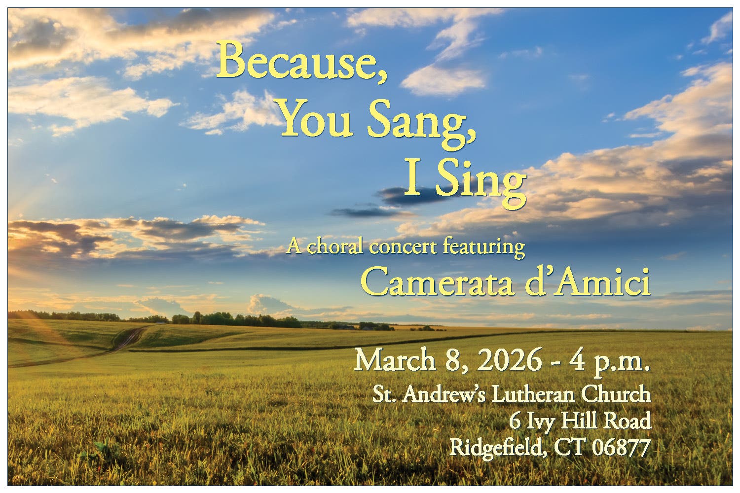 Camerata d'Amici Presents Spring Concert