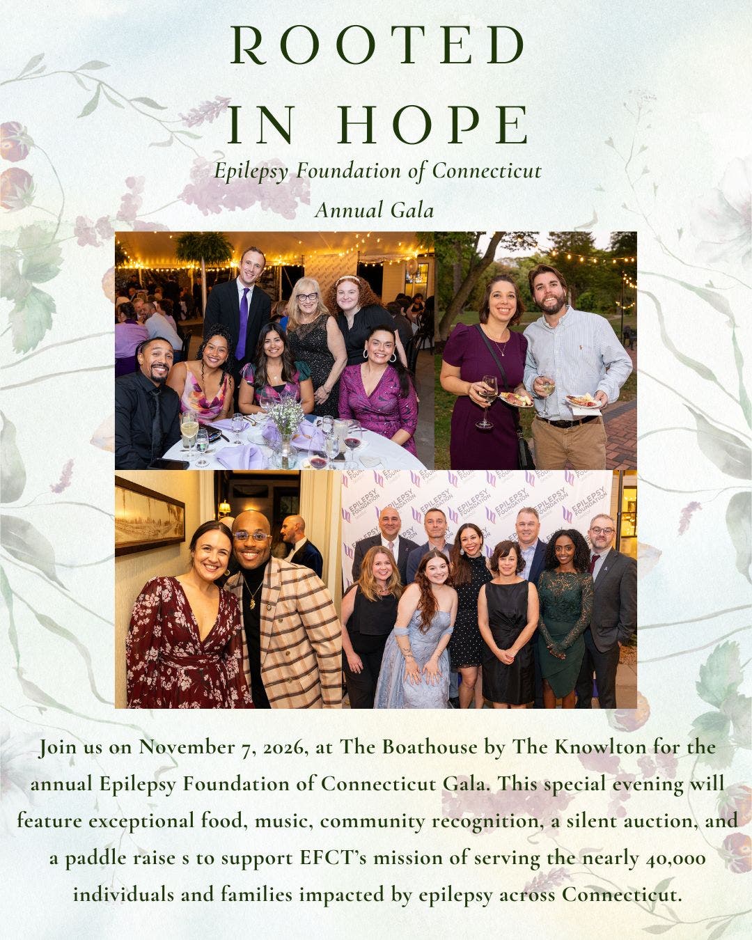 Rooted In Hope: Epilepsy Foundation of Connecticut Annual Gala