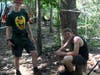 Ethan Lutz and George Gregory hone their outdoor skills during a week of camping in Virginia.