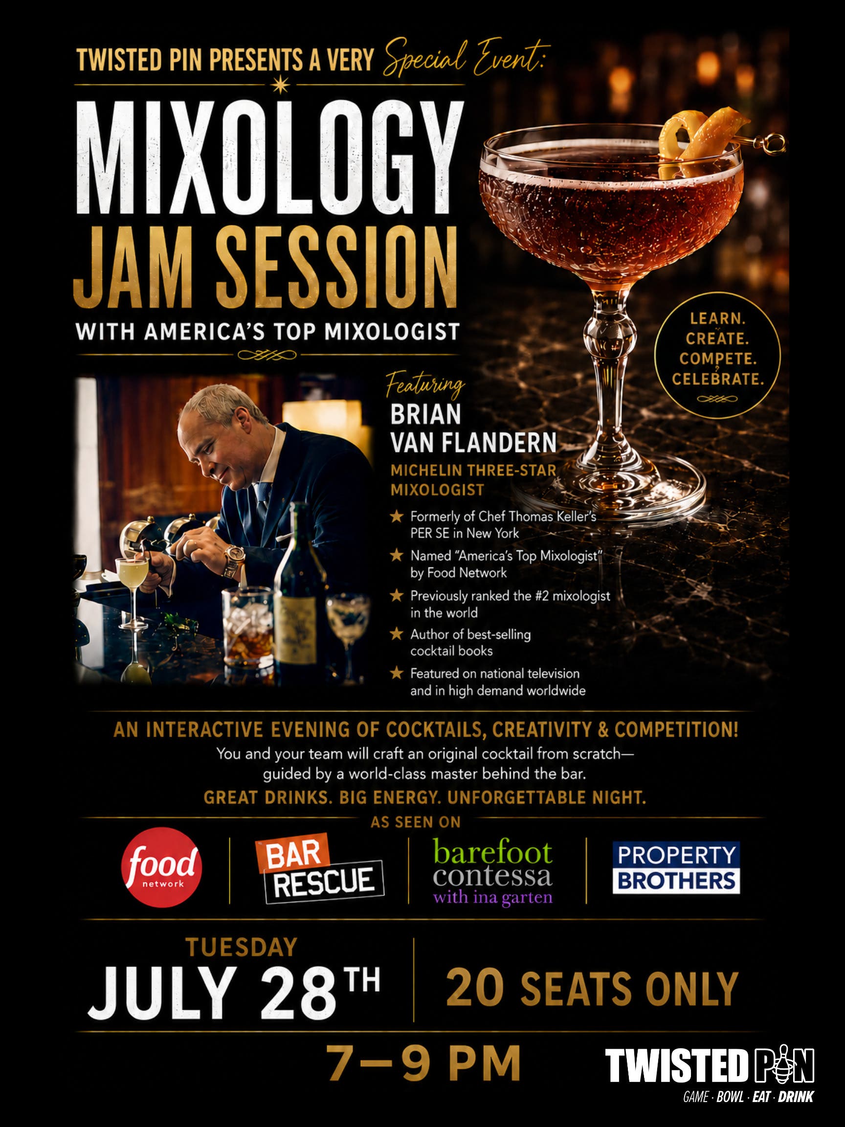 Mixology Jam Session with America's Top Mixologist: Brian Van Flandern
