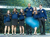 Brian Kavanagh, far right, stands on stage in Sacramento with the other elected state officers who will represent more than 95,000 students. 